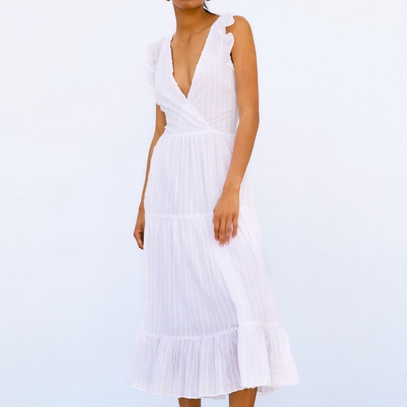 Zara Dresses & Skirts - Zara XS White Midi Dress 3666/152